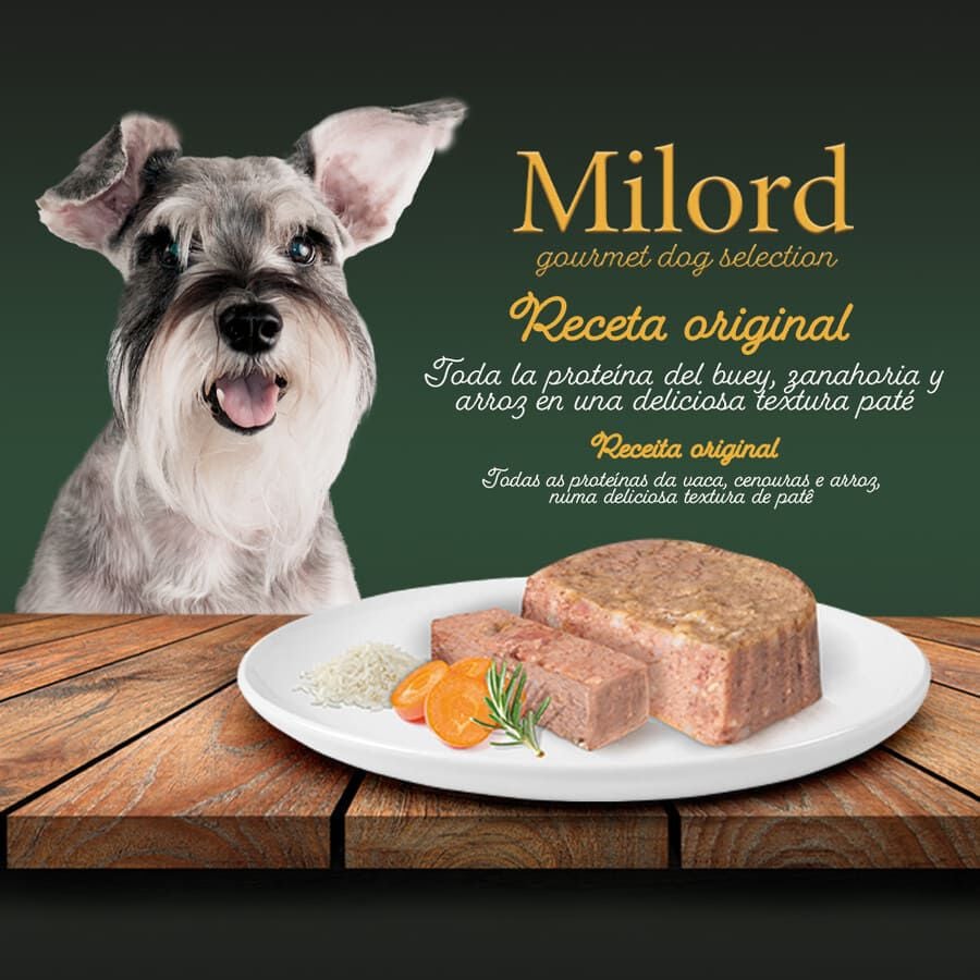 150 g Milord Puppy Buey y Zanahorias con Arroz en pat&eacute; tarrina, , large Imagen numero 2